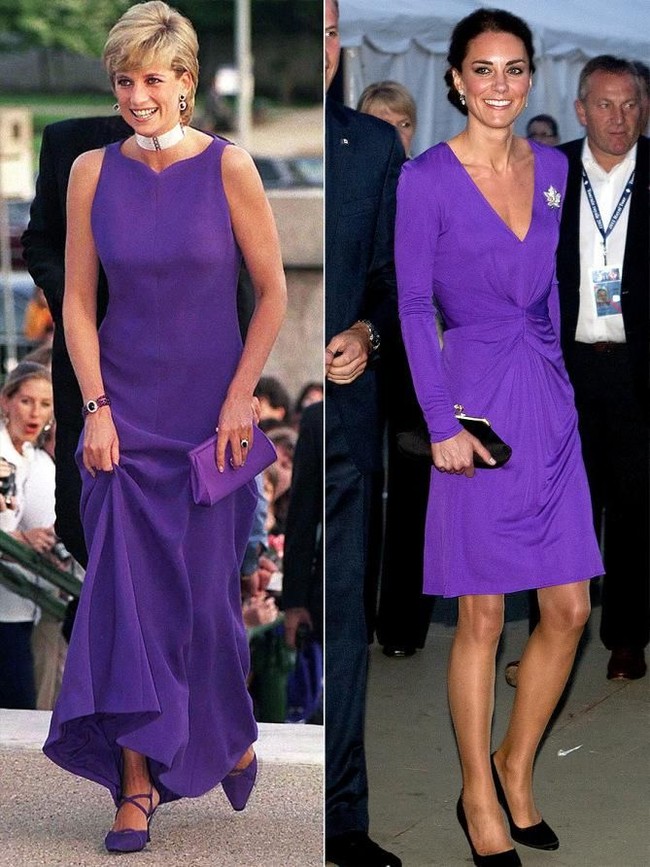 Ultra violet juga bisa dijadikan sebagai inspirasi gaun pesta. Tiru gaun panjang seperti Kate Middleton atau Putri Diana ini. Foto: ist.