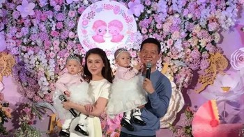 Selain terlihat pandai berbisnis, Jia juga bahagia dengan keluarga kecilnya. Ini salah satu potretnya dengan sang istri yang cantik bersama kedua anak mereka. foto: istimewa