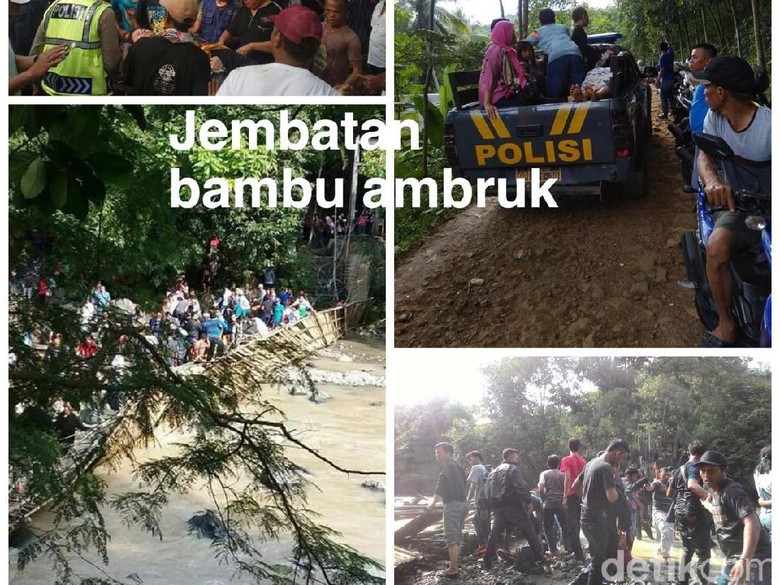 Jembatan di Penangkaran Rusa Cariu Bogor Putus, 30 Orang Luka Jembatan di Penangkaran Rusa Cariu Bogor Putus, 30 Orang Luka