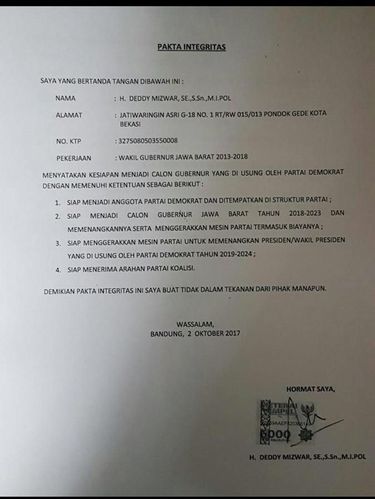 Puisi Kontrak Politik Dan Cerainya Pks Deddy Mizwar