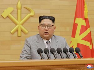 Makna Setelan Jas Abu-abu Muda Kim Jong-Un di Pidato Tahun Baru