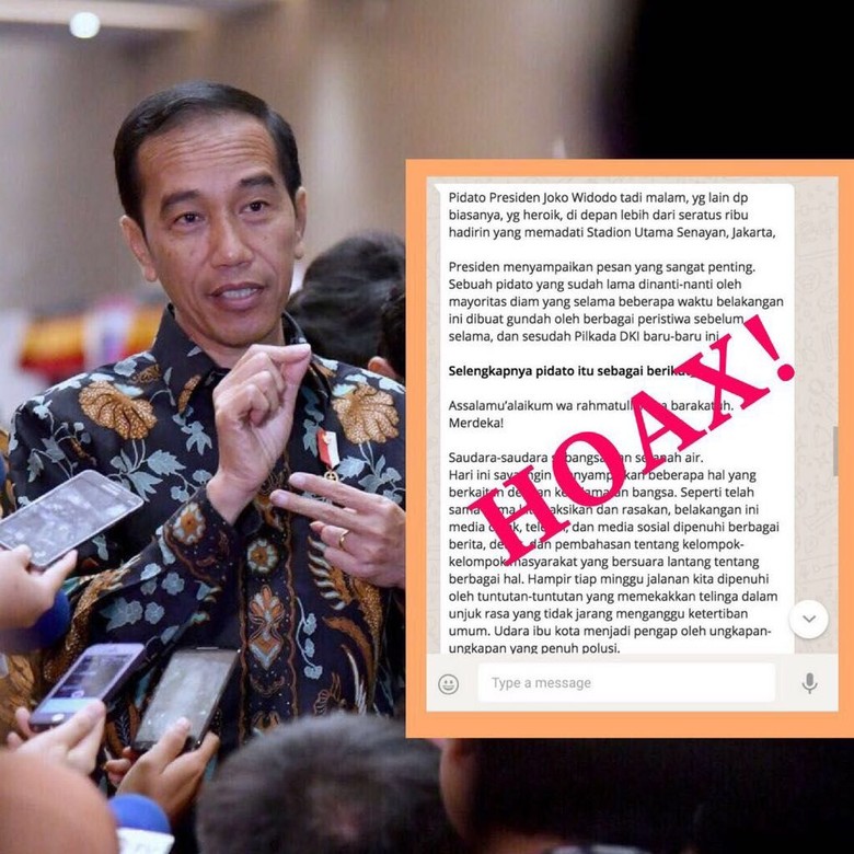 Beredar Broadcast Jokowi soal Pilkada DKI, Istana: Berita Bohong Beredar Broadcast Jokowi soal Pilkada DKI, Istana: Berita Bohong