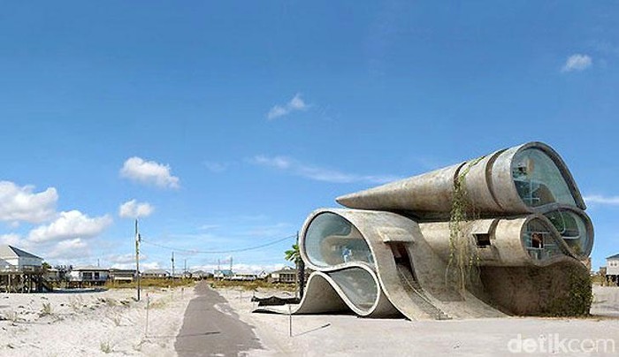 Rumah Tepi Pantai Ini Dibangun Tahan Badai