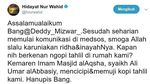 Twitwar Hidayat Nur Wahid vs Deddy Mizwar Soal Kontrak Politik
