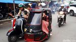 Naik Becak Vespa Jadul di Padang Sidempuan