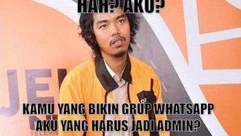 Kadang tanpa sadar, seseorang dijadikan admin di grup WhatsApp yang tidak dibuatnya. Foto: istimewa