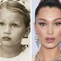 Bella Hadid kerap digosipkan melakukan operasi plastik. Namun jika dilihat foto masa kanak-kanaknya, sepertinya gosip tersebut tidak benar. Bibir Bella dari kecil hingga sekarang tetap sama bentuknya. (Foto: Instagram)