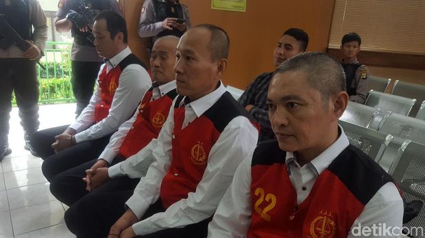  Terdakwa kasus penyelundupan 1 ton sabu menjalani sidang di Pengadilan Negeri Jakarta Selatan (Jaksel), Rabu (3/1/2018)