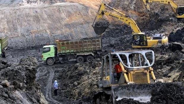 eskcavator dan batu bara