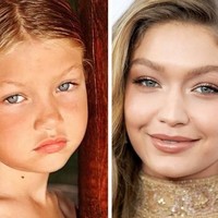 Gigi Hadid sepertinya tidak banyak berubah sejak kecil. Setidaknya bibir dan mata ekspresifnya tetap terlihat di penampilannya sekarang. (Foto: Instagram)