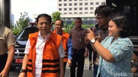 Ditanya terkait putusan sela besok, Novanto menyerahkan sepenuhnya ke kuasa hukum (Foto: Nur Indah Fatmawati/detikcom)