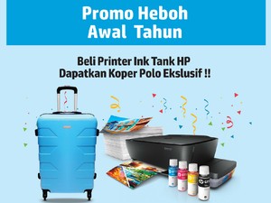 Awal Tahun, Beli Printer HP Gratis Koper Polo di Transmart Carrefour
