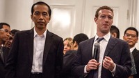 Jokowi dan Zuckerberg saat berjas formal. 