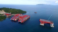 Panjang bentang tengah adalah 400 meter ditambah jembatan pendekat 332 meter yang terdiri 33 meter pendekat dari arah Hamadi dan 299 meter dari arah Holtekamp sehingga total panjang jembatan keseluruhan 732 meter. Pool/PUPR.