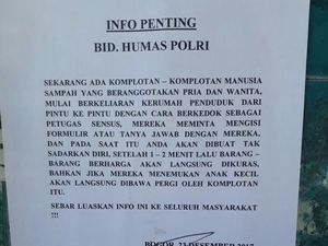 Catut Polri, Ketua RW di Bogor Bikin Pengumuman Bahaya Manusia Sampah