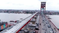 Saat ini progres pengerjaan LRT Palembang diperkirakan mencapai 80%. (Dok Waskita Karya).