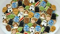 Cookies-cookies berbentuk Star Wars ini tentu jadi incaran para penggemarnya. Ada Yoda, Leia Organa hingga Darth Vader yang menggemaskan. Foto: Istimewa