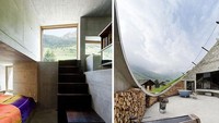 Kondisi area santai di dalam rumah yang juga menggunakan material kayu. Istimewa/homedit.com