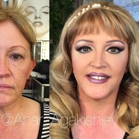 Berkat makeup dan rambut palsu, wanita berikut jadi tampak lebih imut. Foto: Instagram Anar Agakishiev