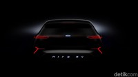 Desain lampu belakang menyipit dan futuristik. Kia belum memberikan perkiraan spesifikasi mobil. Mobil diberi nama Kia Niro EV.Foto: Kia