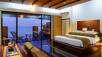 Adaran Prestige Vadoo memiliki 50 vila di atas air laut yang jernih, dengan pilihan kamar Sunrise Water Villas, Sunset Water Villas, dan Honeymoon Villas (Adaran Prestige Vadoo)