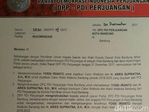 PDIP Pastikan Usung Yossi-Aries di Pilwalkot Bandung