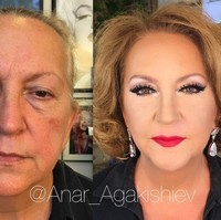 Lipstik merah dan bulu mata lentik bervolume memang selalu bisa membuat penampilan wanita jadi lebih maksimal. Foto: Instagram Anar Agakishiev