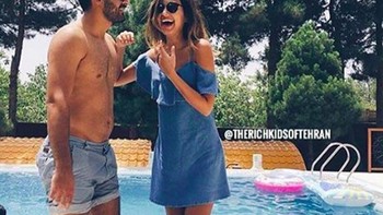 Memamerkan kolam renang di rumah mereka yang mewah adalah hal biasa. Sementara di bagian lain tak jauh dari rumah tersebut, banyak yang kesulitan ekonomi. Foto: Instagram @richkidsoftehran