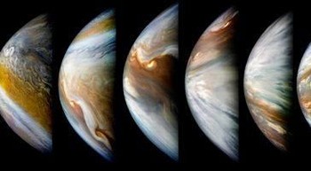 Sederet penampakan wajah Jupiter. Foto: NASA