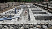 Pembangunan pondasi untuk PLBN Wini. Pool/PUPR.