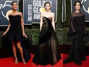 Pesona Para Selebriti Cantik Bergaun Hitam di Golden Globe 2018