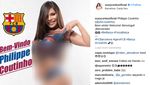 Model Playboy yang IG-nya Diblok Messi Girang hingga Bugil Sambut Coutinho