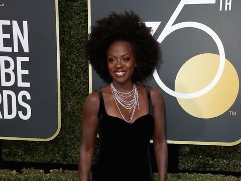 BEVERLY HILLS, CA - JANUARY 07:  Viola Davis attends The 75th Annual Golden Globe Awards at The Beverly Hilton Hotel on January 7, 2018 in Beverly Hills, California.  (Photo by Frederick M. Brown/Getty Images)