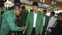 Djan Faridz saat tiba di lokasi acara. Istimewa.