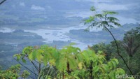 Nah, dari objek wisata di puncak gunung ini, pemandangan Gunung Geger Pulus dengan lanskap Sungai Citarum memang menjadi daya tarik tersendiri bagi para wisatawan berkunjung (Wisma Putra/detikTravel)