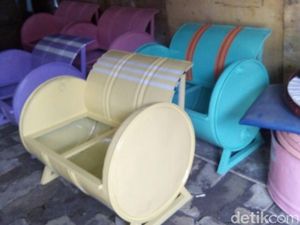 Di Tangan Pemuda Ini, Drum Bekas Disulap Jadi Beragam Furniture