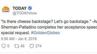 Apakah ada keju di belakang panggung? Ayo ke belakang panggung. kata Amy Sherman Palladino saat menutup pidato usai menerima penghargaan.