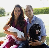 Untuk foto resminya setelah kelahiran Pangeran George, Kate Middleton mengandalkan gaun fuchsia dari label Seraphine Jolene seharga US$ 68 atau sekitar Rp 900 ribu. (Foto: Getty Images)