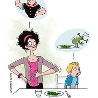 Saat ibu ingin anaknya sehat dan kuat dengan makan sayur, tapi sang anak malah tak suka makan sayur. Foto: Instagram