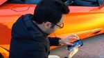 Saat Lamborghini Lindas iPhone X