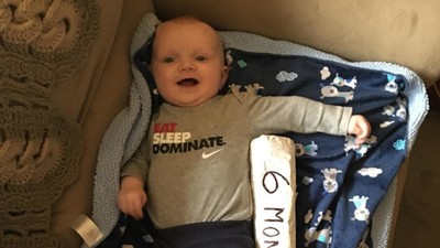 Foto: Saat Ukuran Tubuh Bayi Dibandingkan dengan Cheesesteak