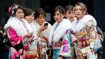 Cantiknya Gadis-gadis Jepang saat Rayakan Hari Kedewasaan