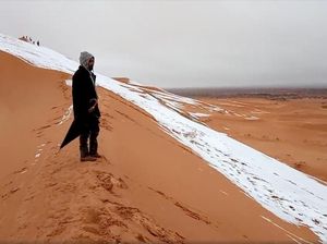 Snow in Sahara, Saat Gurun Sahara 3 Kali Diselimuti Salju