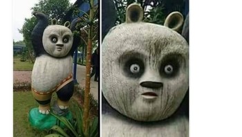 Ada yang bilang patung ini seperi nahan sembelit, kalau menurut kamu gimana? (Foto: Internet)