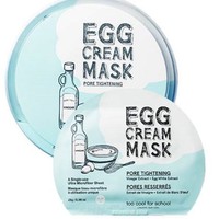 Too Cool For School Egg Cream Mask Pore TighteningOrang yang rentan berjerawat biasanya juga punya masalah pori-pori besar. Anda pun bisa mengandalkan masker tisu keluaran brand Korea dengan kandungan putih telur, cuka, dan ekstrak witch hazel ini. Selain mengecilkan pori, masker tisu Korea seharga Rp 50 ribuan ini juga akan mengurangi sebum berlebih sehingga mencegah timbulkanya jerawat.