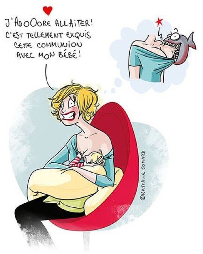 Memberikan ASI pada sang anak ternyata sakit rasanya seperti digigit oleh ikan piranha. Foto: Instagram