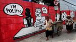 Kerennya Mural di Sepanjang Bantaran Kali Opak