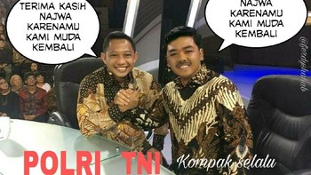 Kompak selalu untuk Polri dan TNI. Foto: Twitter