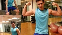 Verrell Bramasta berhasil membuat cewek-cewek histeris dengan tubuh berototnya. Foto: Instagram @bramastavrl