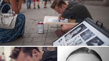 Pria dengan nama Mariusz Kedzierski memiliki bakat lukis yang keren. Dengan kedua kakinya ia menjadi pelukis jalanan yang dikagumi banyak orang. Kedzierski sendiri lahir dengna konidis tanpa lengan. Foto: Bored Panda